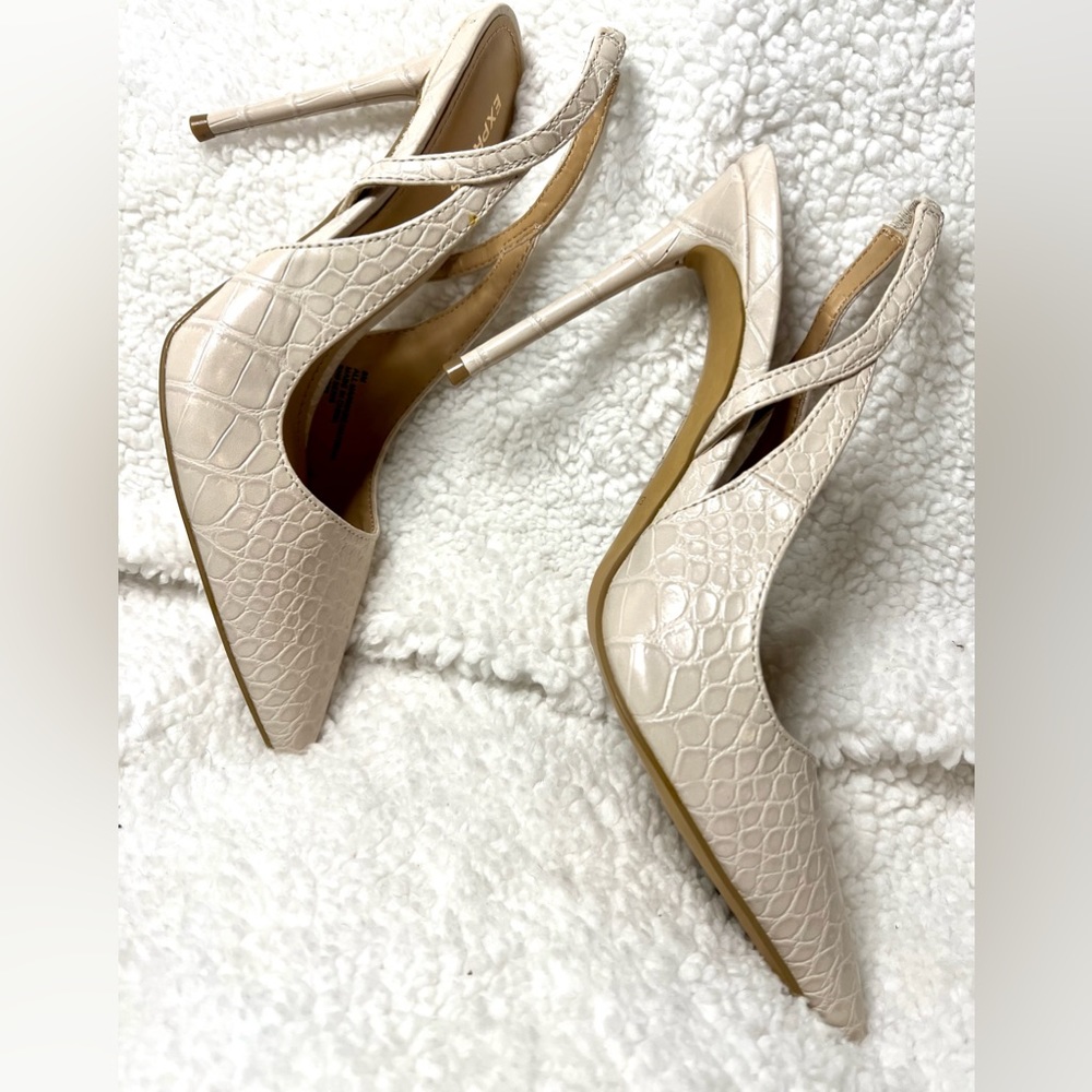 Brand new! Express croc stilettos size 8